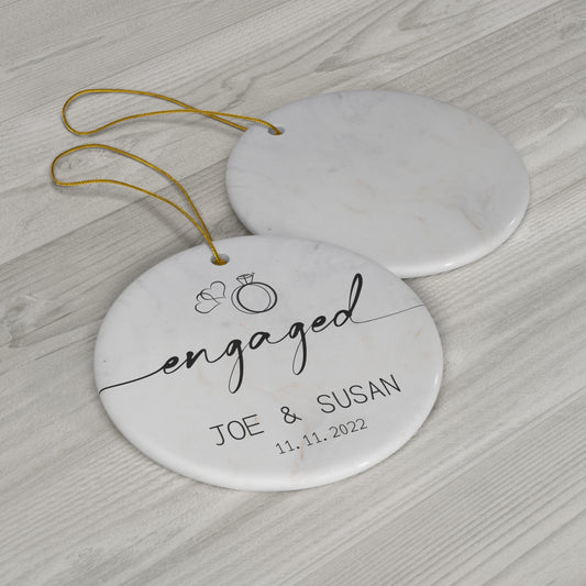 Engaged Date Ornament - Christmas Engaged Ornament 2022