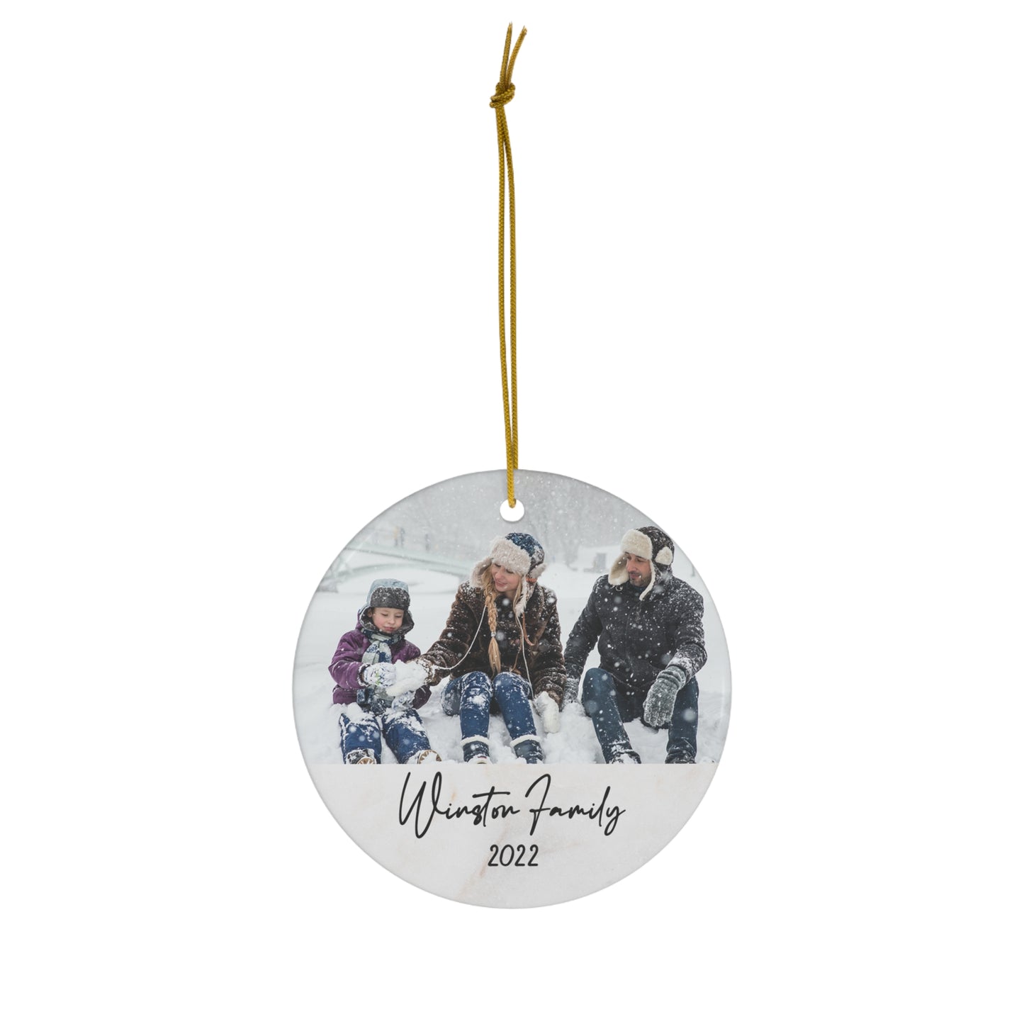 Personalized Photo Christmas Ornament, Christmas Gift, Custom Christmas Family Picture Ornament, In Memory Ornament, Christmas Ceramic Unique Ornament