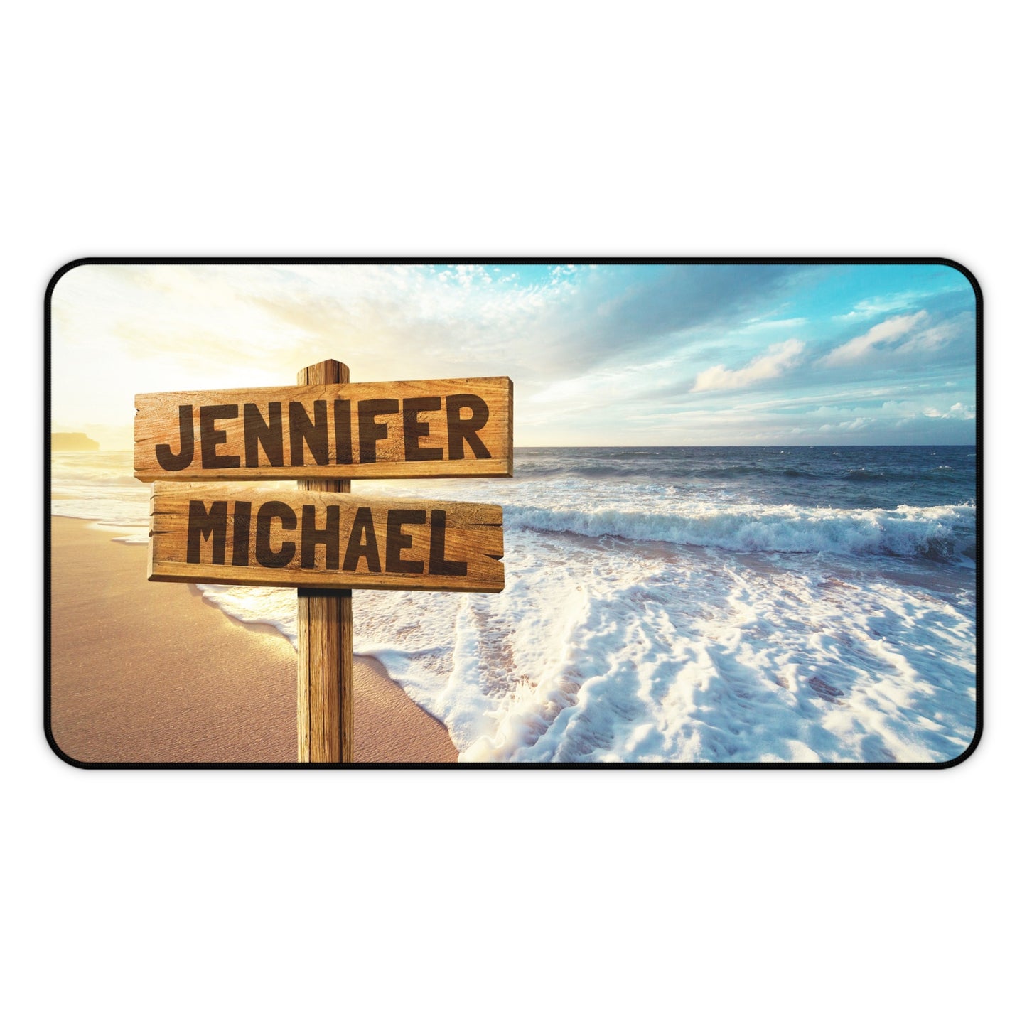 Sunset Ocean Multi-Names Personalized Desk Mat