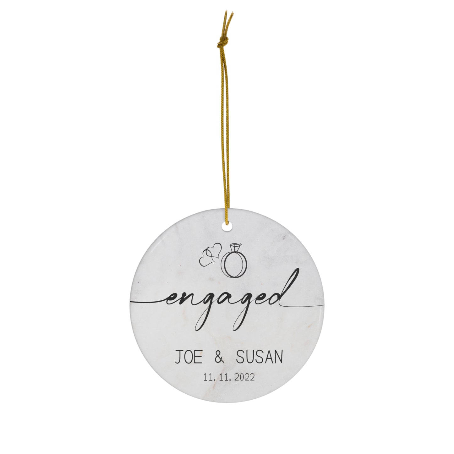 Engaged Date Ornament - Christmas Engaged Ornament 2022