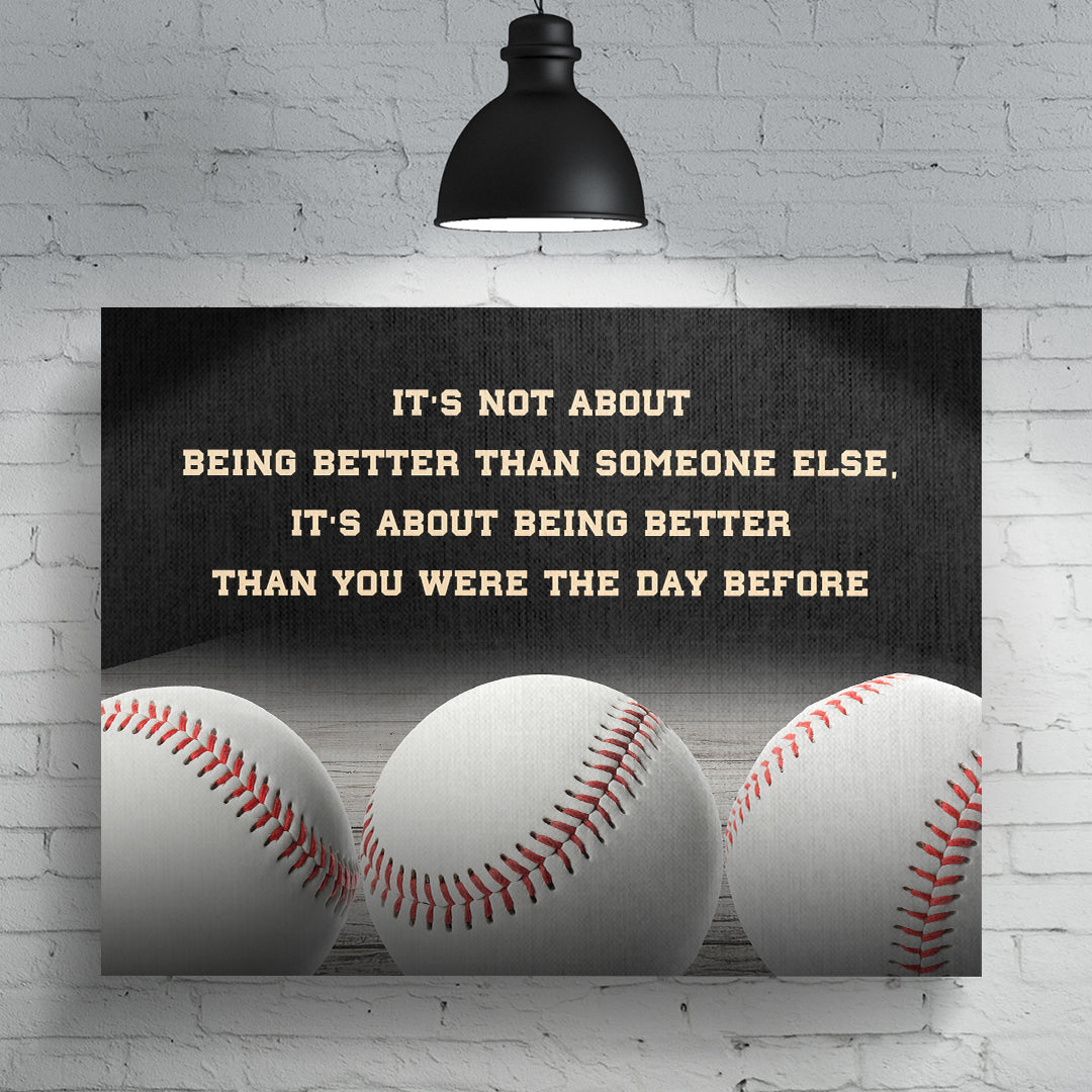 It Is Not About Better Than Someone Else (Sport Version) Premium Canvas