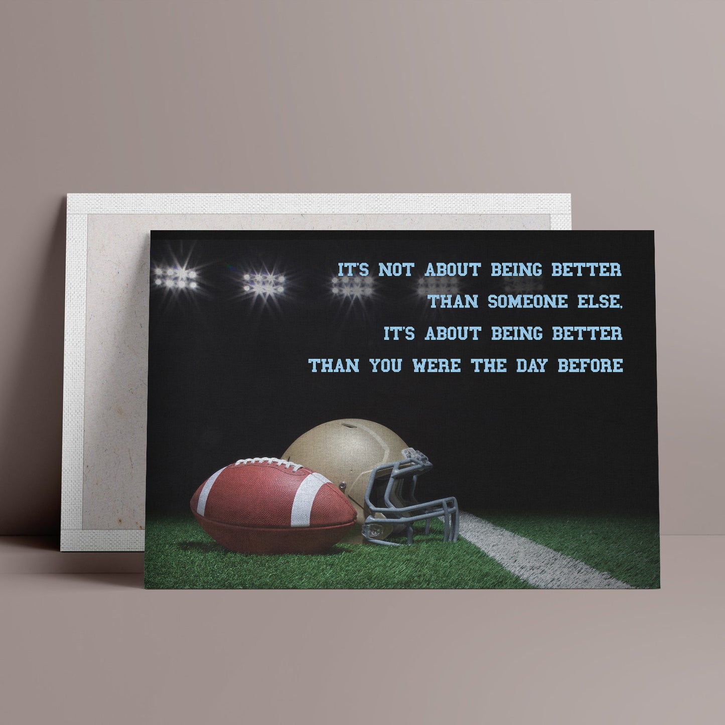 It Is Not About Better Than Someone Else (Sport Version) Premium Canvas