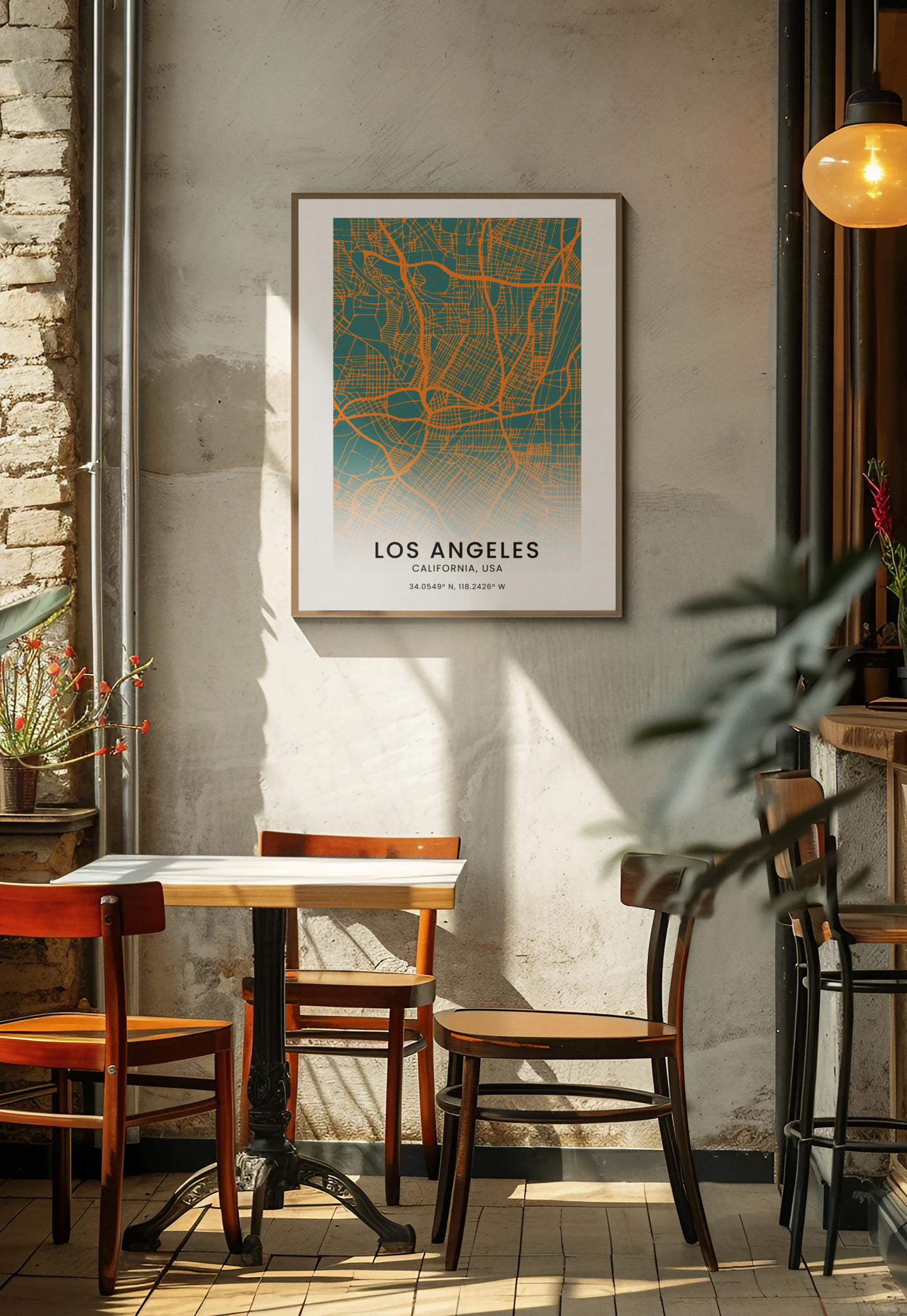 Los Angeles Map Outline Premium Poster