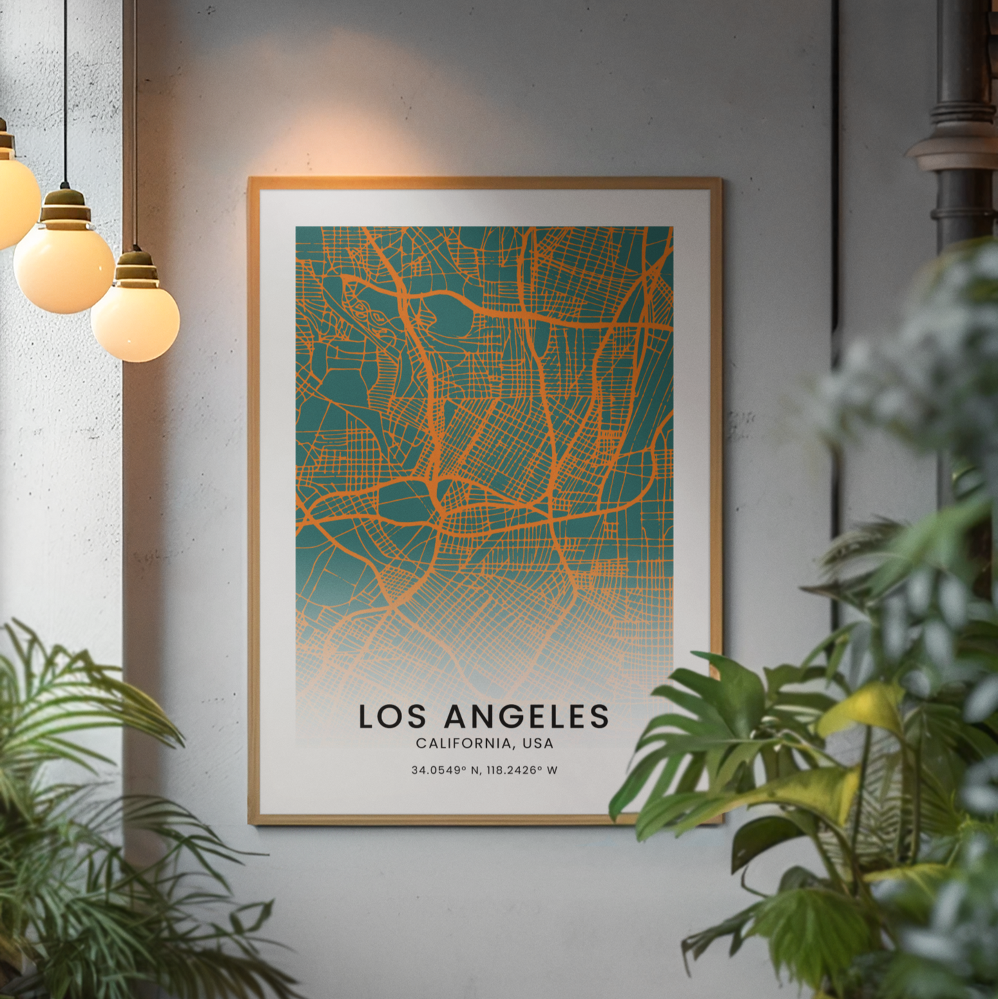 Los Angeles Map Outline Premium Poster