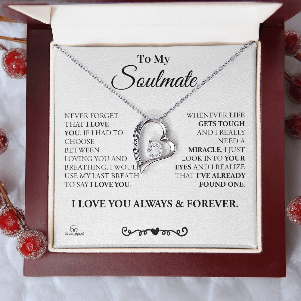 "I Just Look Into Your Eyes" Forever Love Necklace