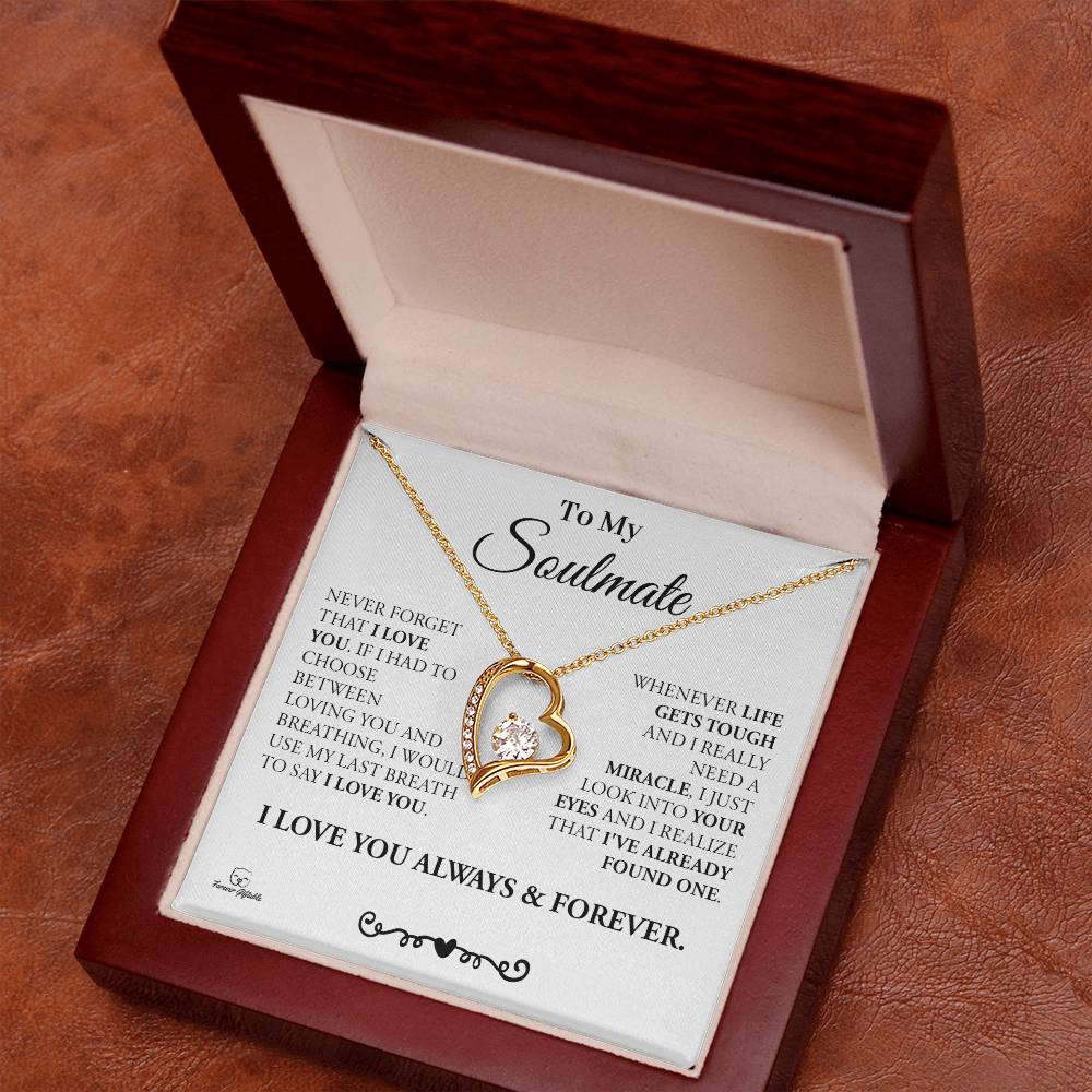 "I Just Look Into Your Eyes" Forever Love Necklace