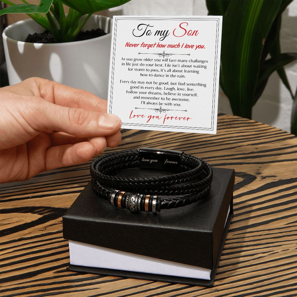 To My Son - Gift For Son - Love You Forever Bracelet