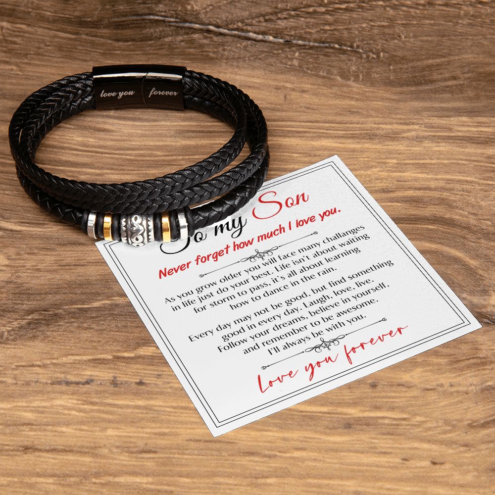 To My Son - Gift For Son - Love You Forever Bracelet