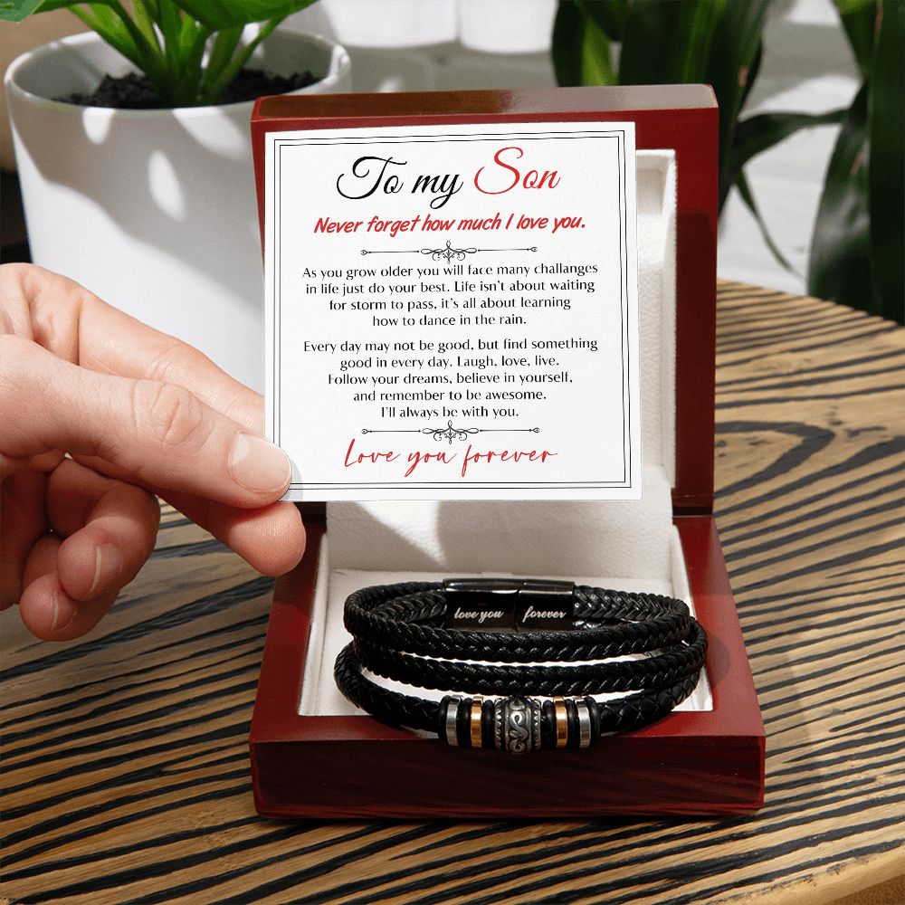 To My Son - Gift For Son - Love You Forever Bracelet