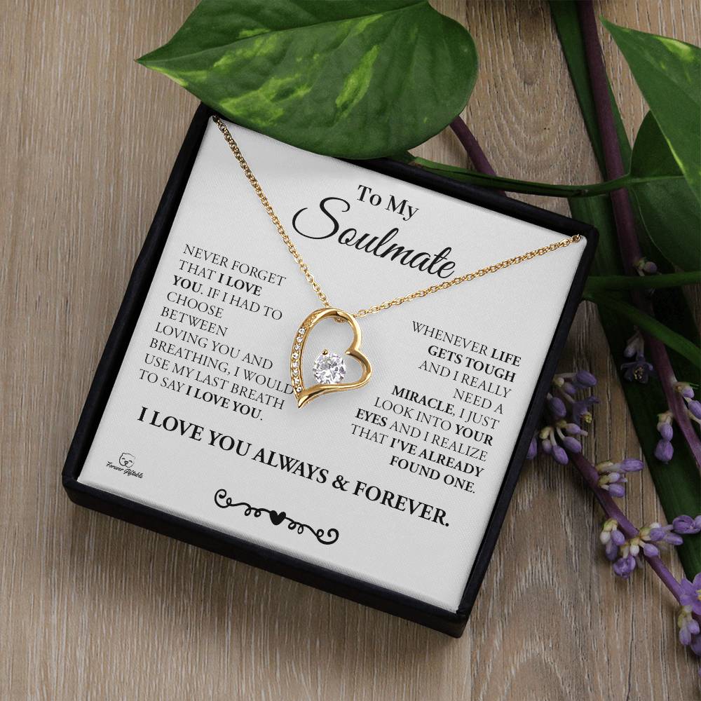 "I Just Look Into Your Eyes" Forever Love Necklace