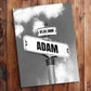 Date of Birth Vintage Street Sign Personalized Premium Canvas
