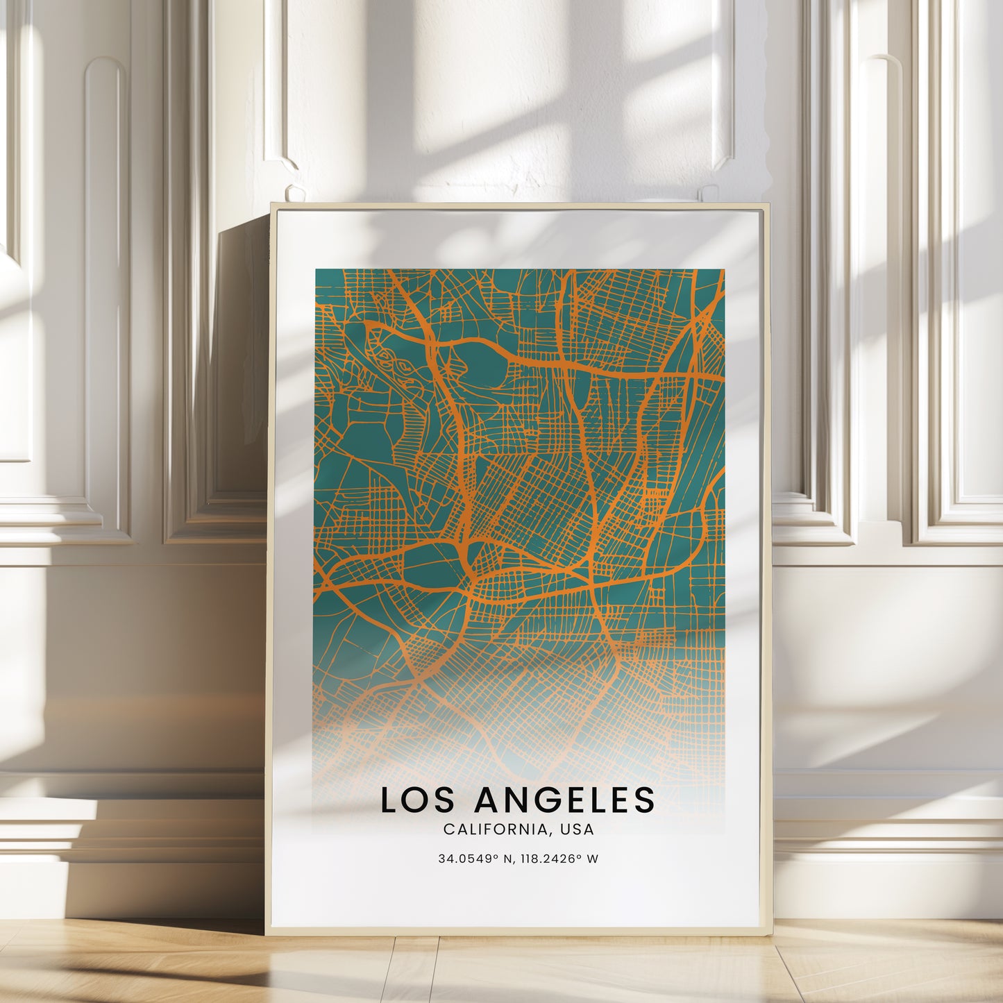 Los Angeles Map Outline Premium Poster
