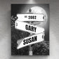 Full Moon at Night Vintage Street Sign Personalized Premium Canvas