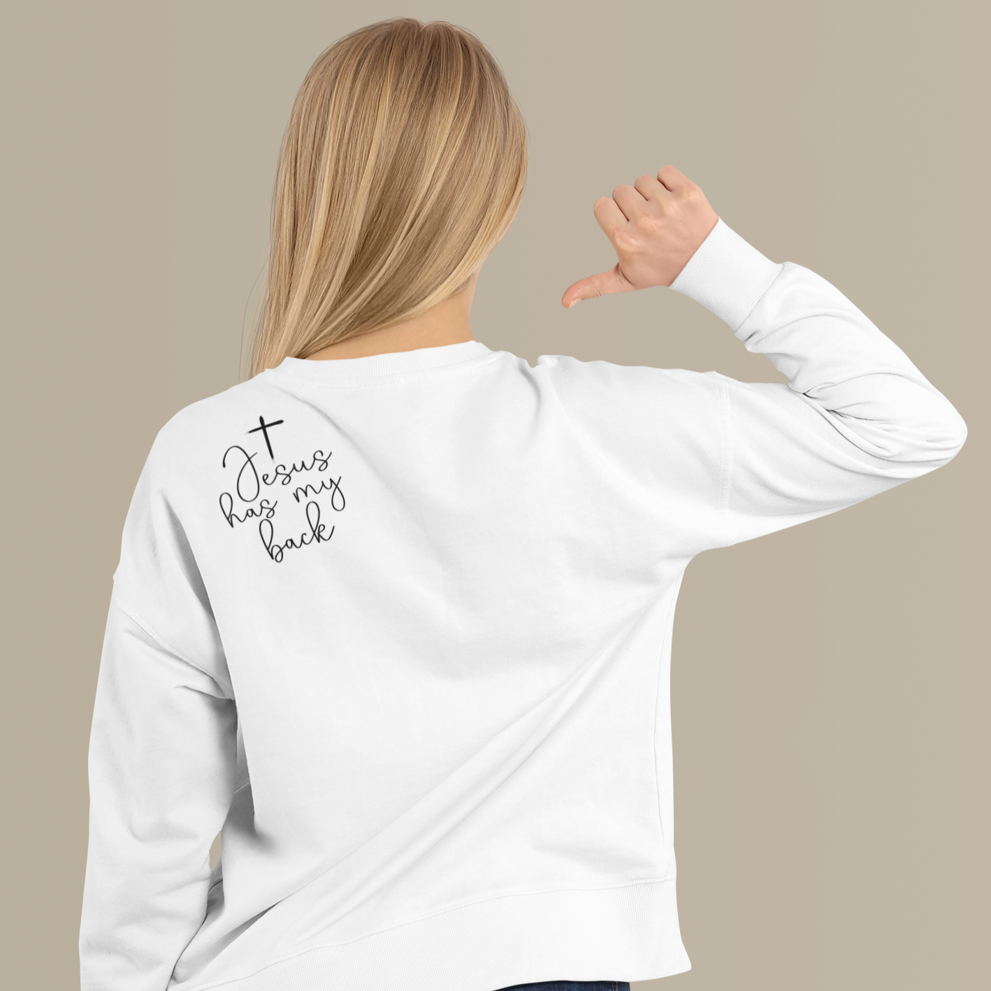 Jesus Has My Back Premium Sweatshirt
