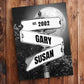 Full Moon at Night Vintage Street Sign Personalized Premium Canvas