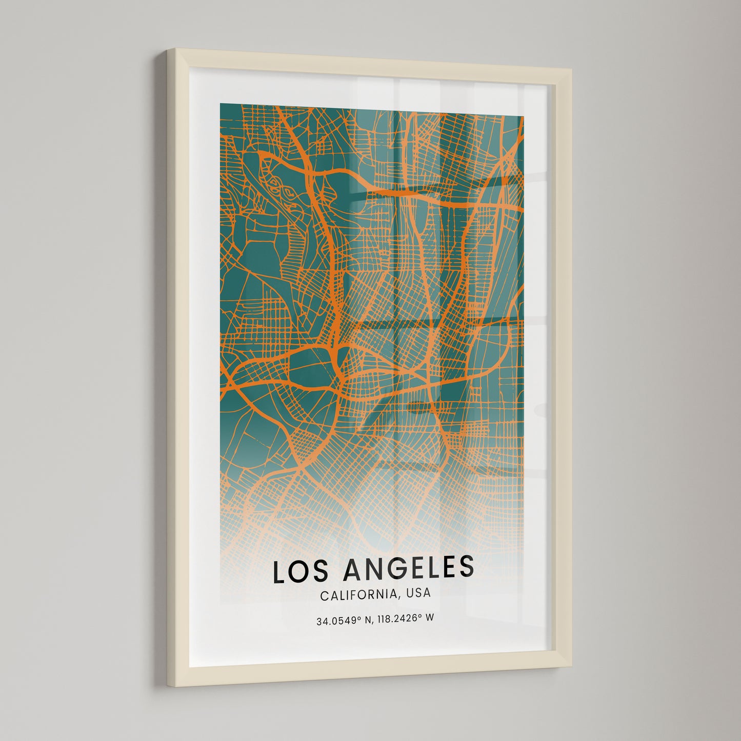 Los Angeles Map Outline Premium Poster