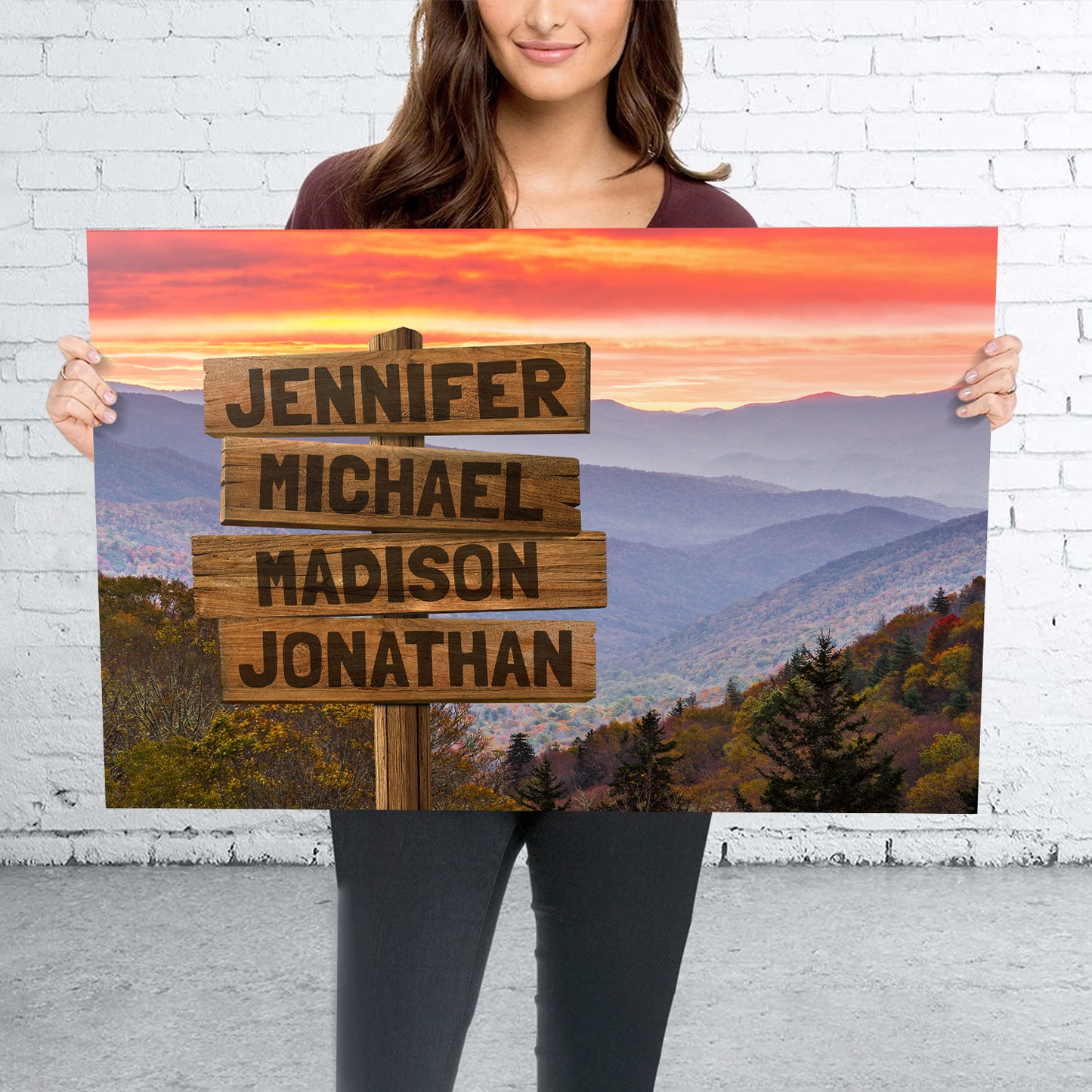 Smoky Mountains Multi-Names Personalized Premium Canvas