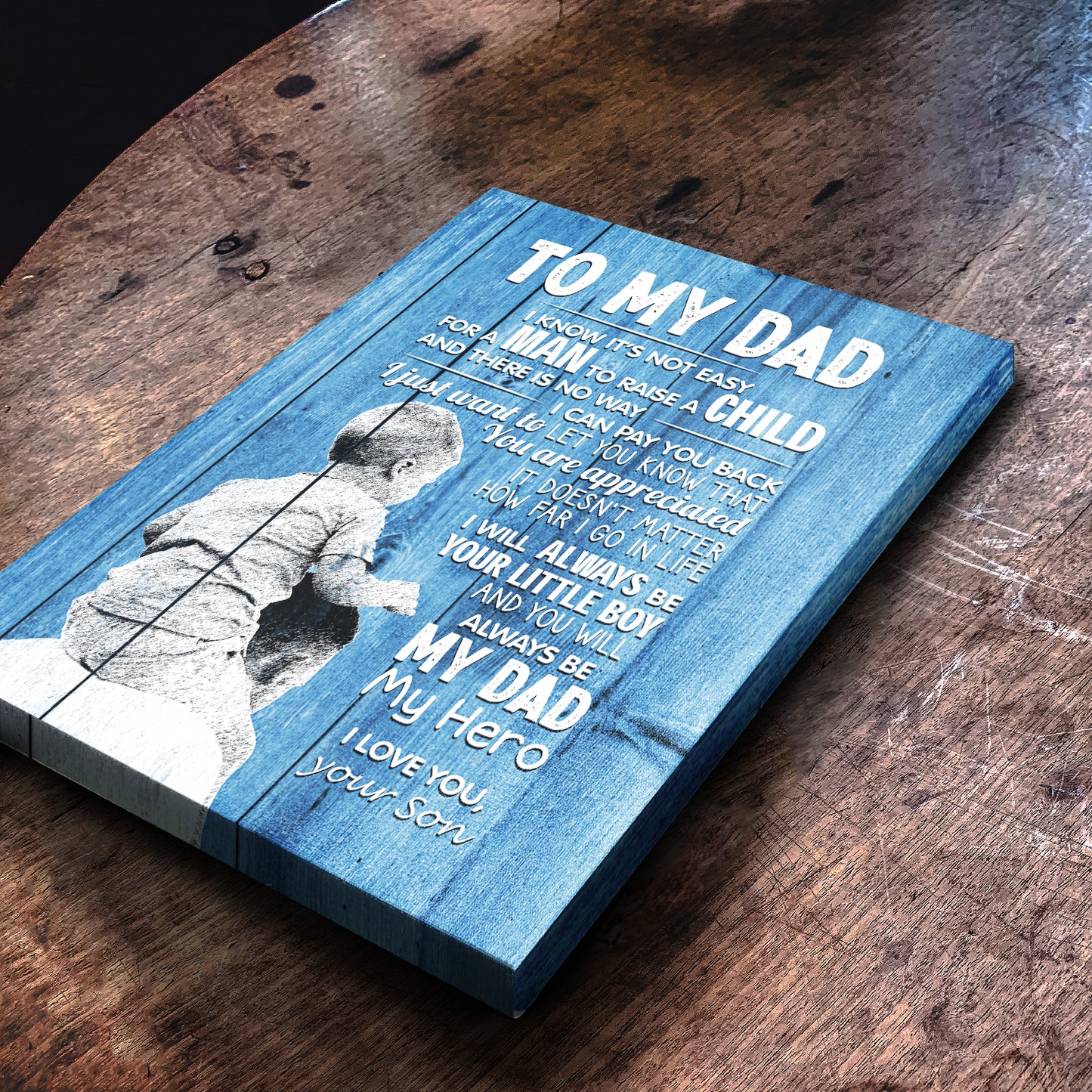To My Dad Personalized Premium Canvas - Gift from Son