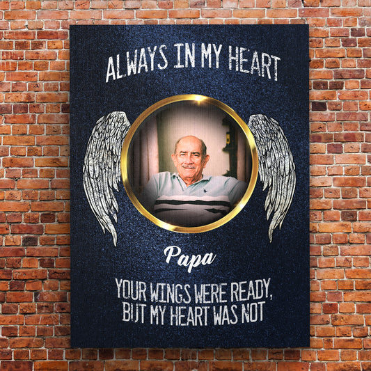 Always In My Heart Personalized Premium Canvas