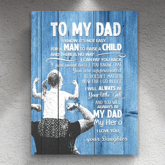 To My Dad Personalized Premium Canvas - Gift from Daughter