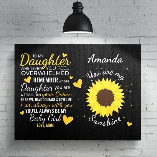 To My Daughter Personalized Premium Canvas
