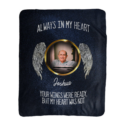 Always In My Heart Personalized Blanket