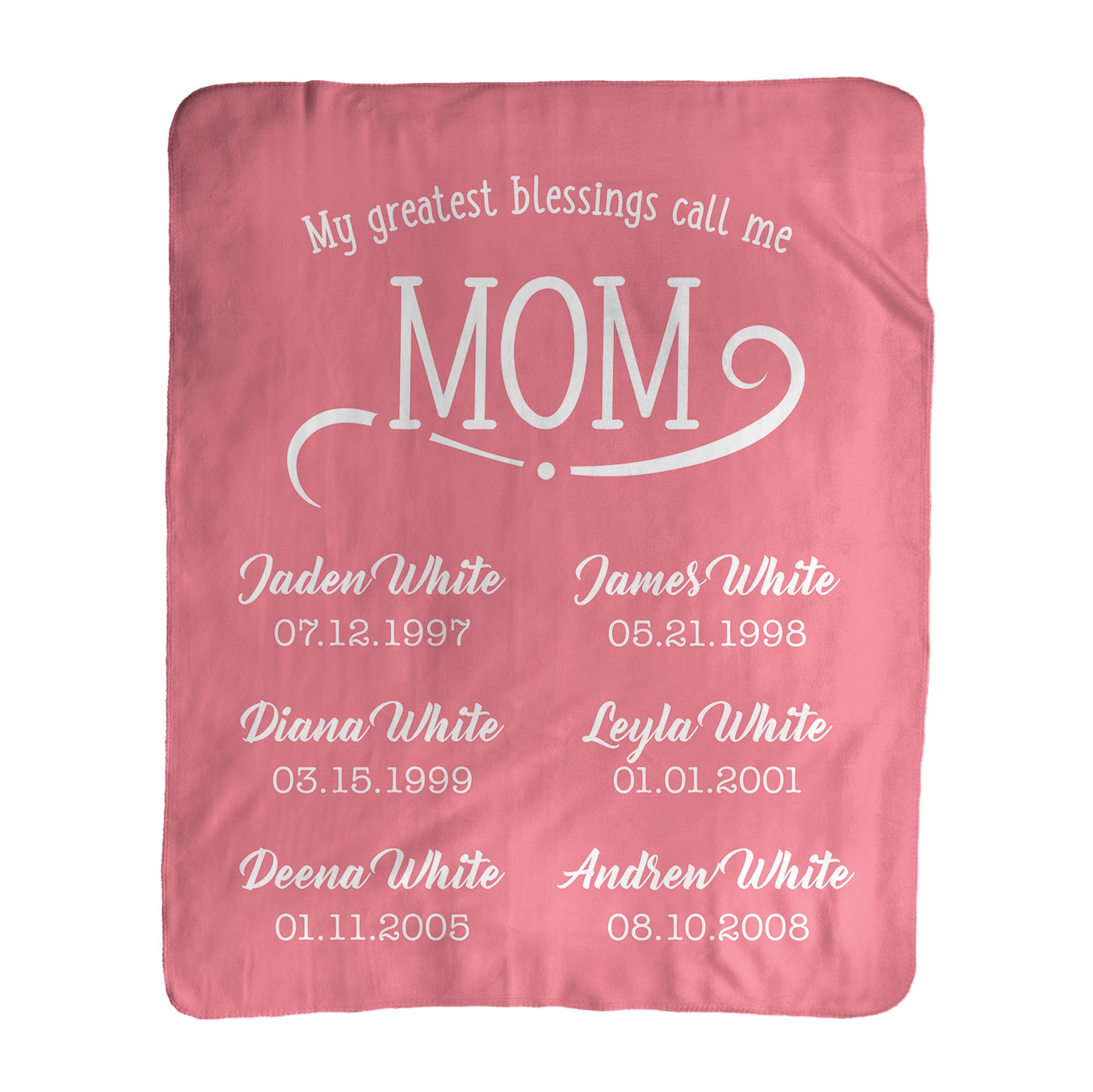My Greatest Blessings Call Me Mom Personalized Blanket