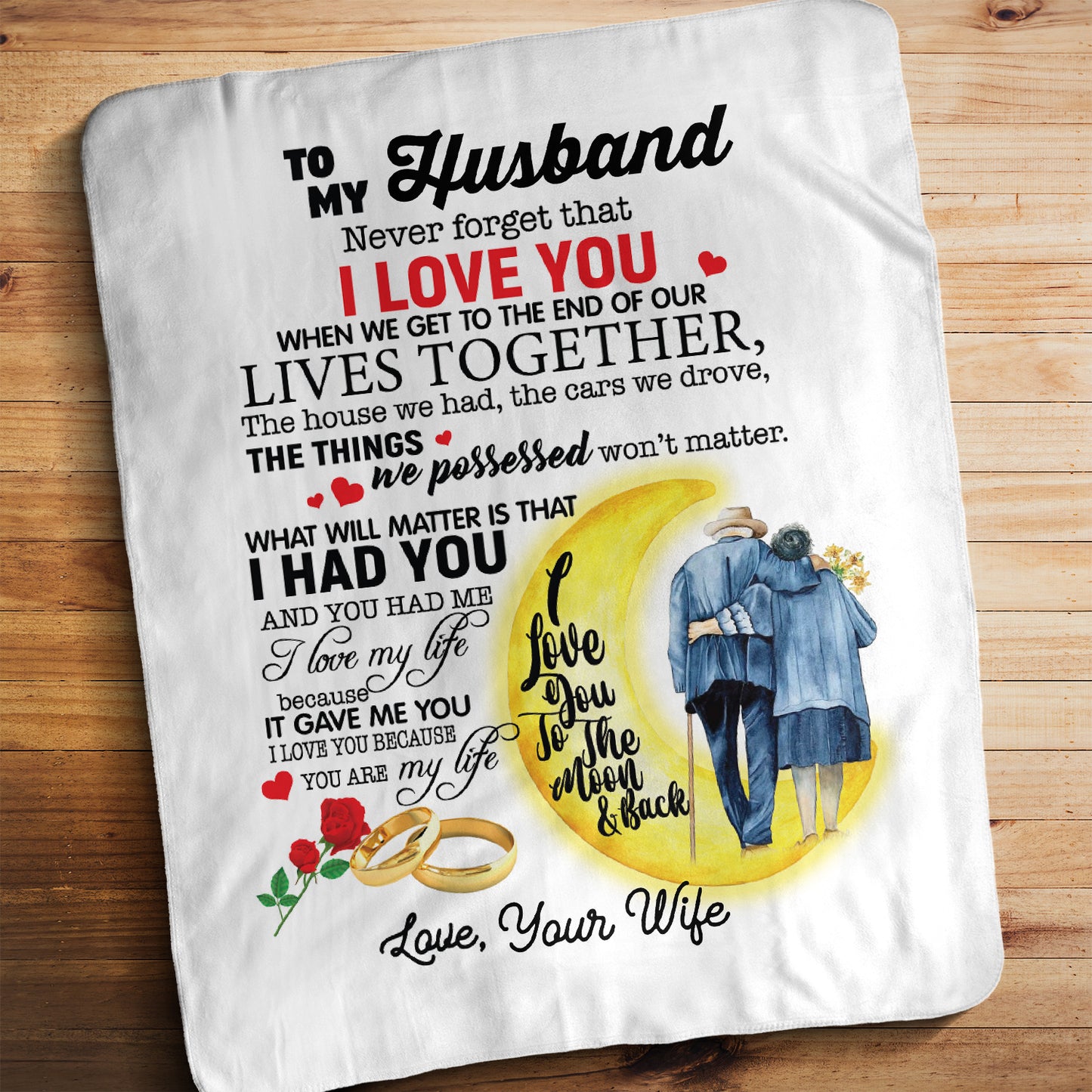 Surprise Your Husband Personalized Blanket