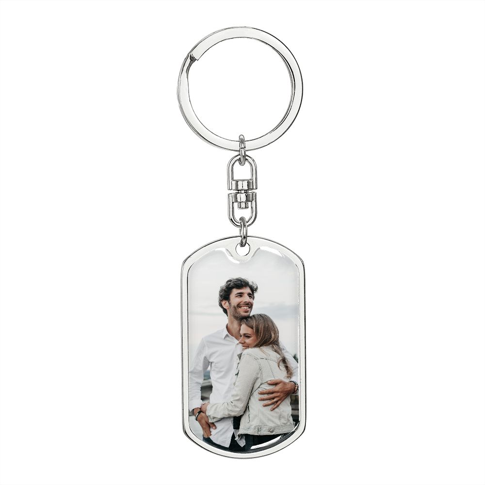 Personalize Photo Keychain - Custom Photo Keychain - Photo Keychain Engraved - Photograph Keychain - Personalized Picture Keychain