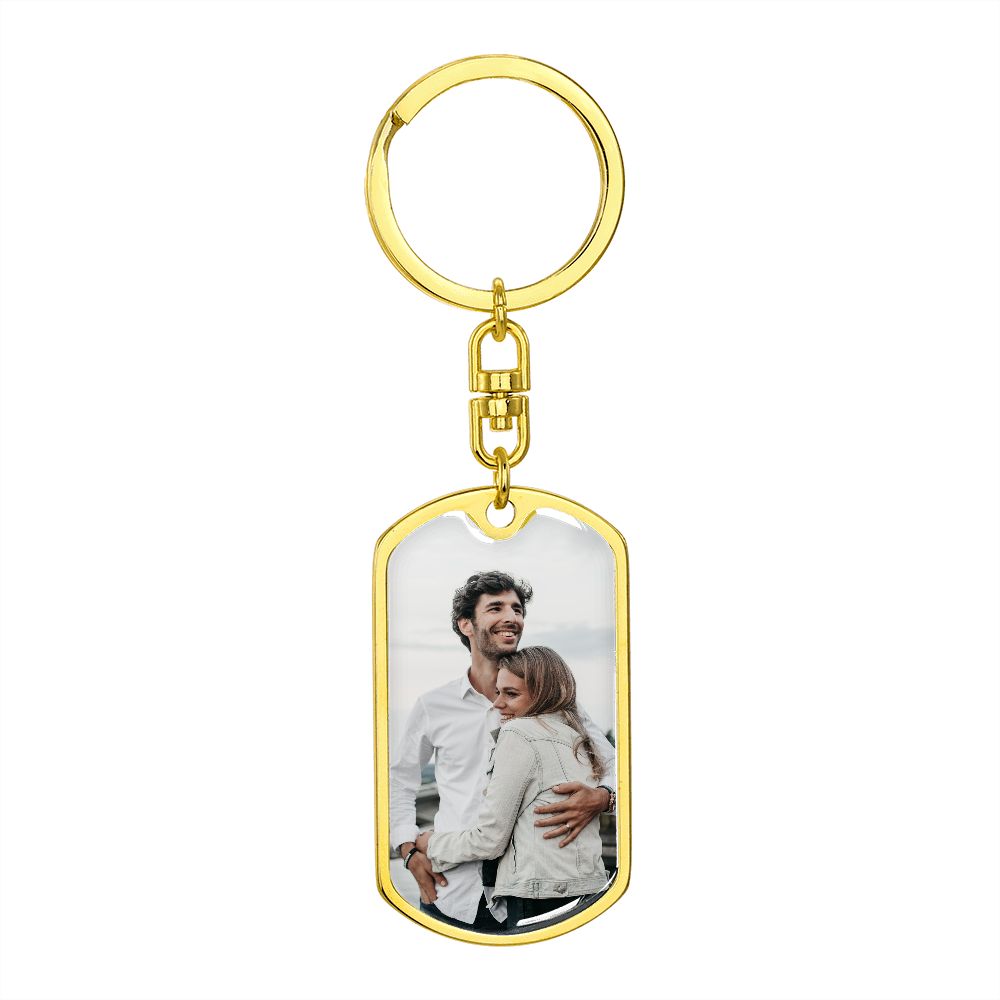 Personalize Photo Keychain - Custom Photo Keychain - Photo Keychain Engraved - Photograph Keychain - Personalized Picture Keychain