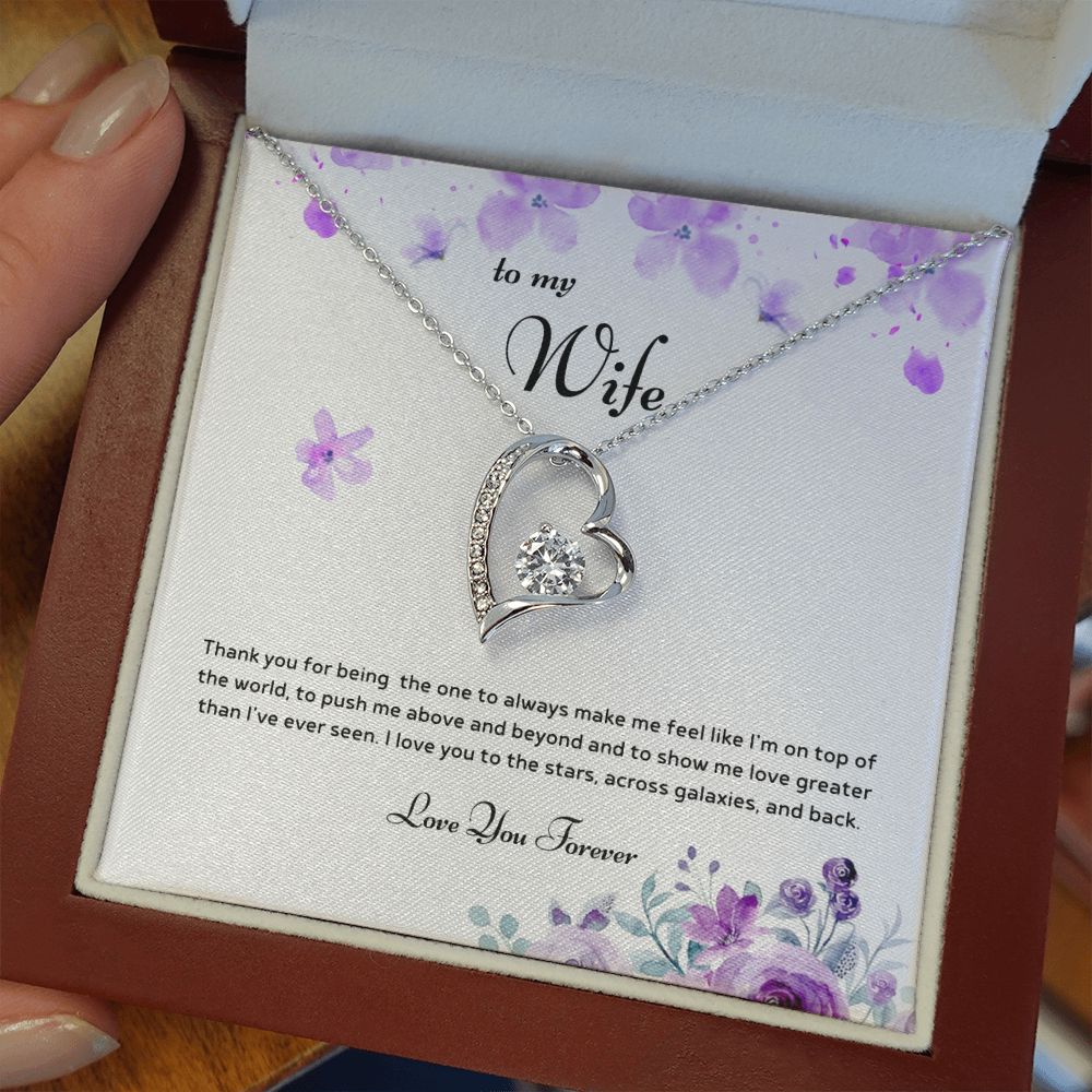 To My Wife - Forever Grateful, Forever in Love - Forever Love Necklace