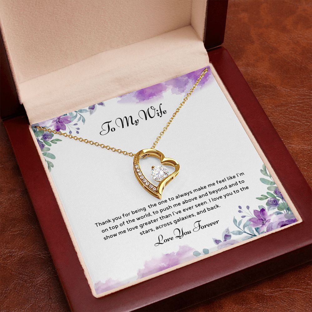 To My Wife - I'm on Top of The World - Forever Love Necklace