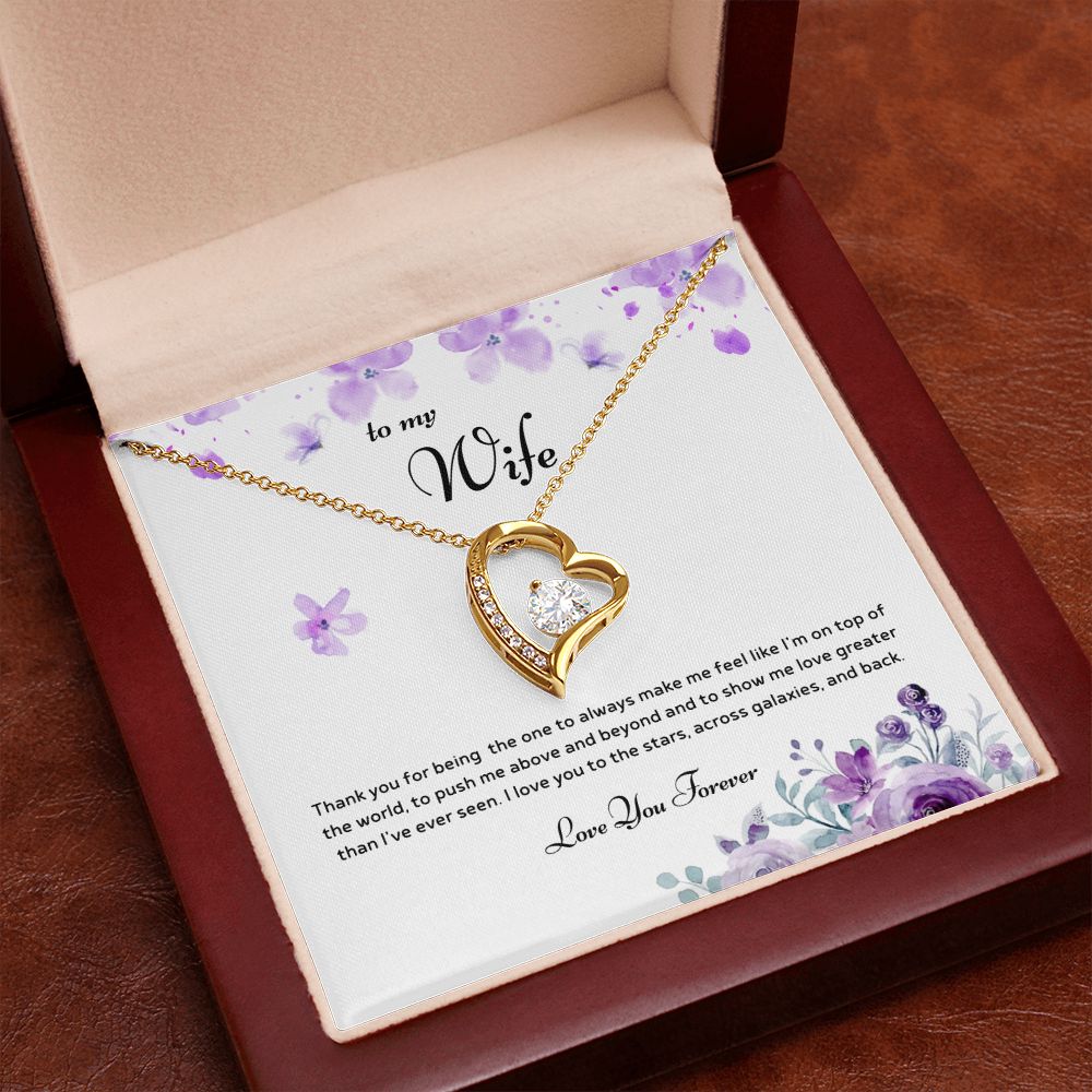 To My Wife - Forever Grateful, Forever in Love - Forever Love Necklace