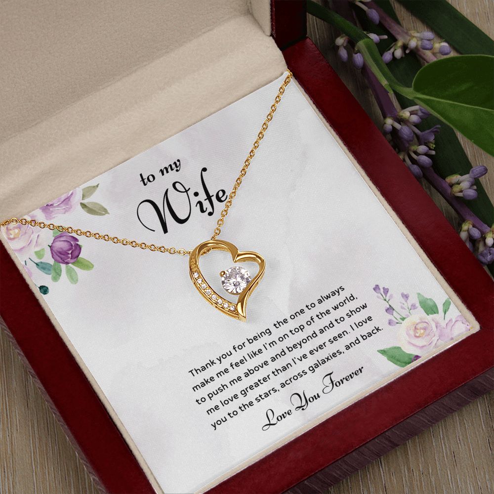 To My Wife - Love You Forever and Always - Forever Love Necklace