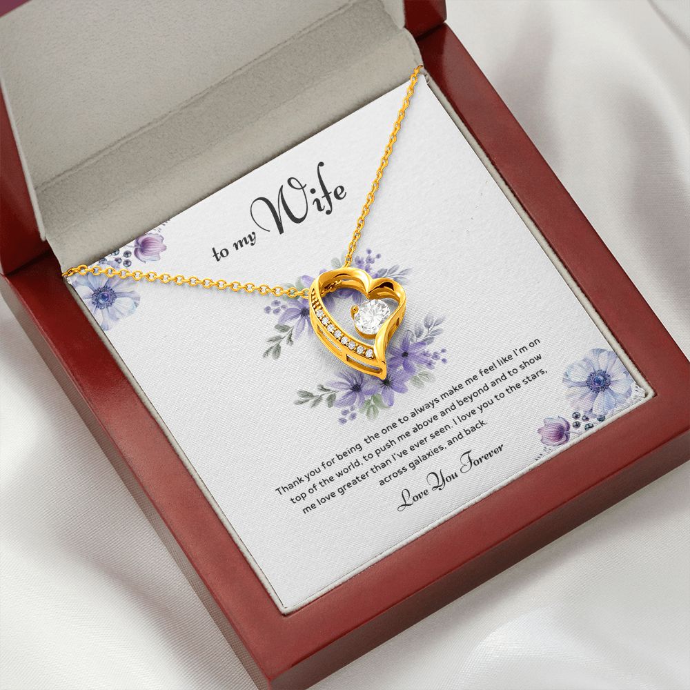 To My Wife - Cherish You Always, Love You Forever - Forever Love Necklace