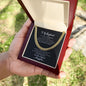 To My Boyfriend | Romantic Gift for Boyfriend | Unique Anniversary Gift for Boyfriend | Boyfriend Birthday - Cuban Link Chain Necklace