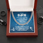 To My Football Son - Cuban Link Chain