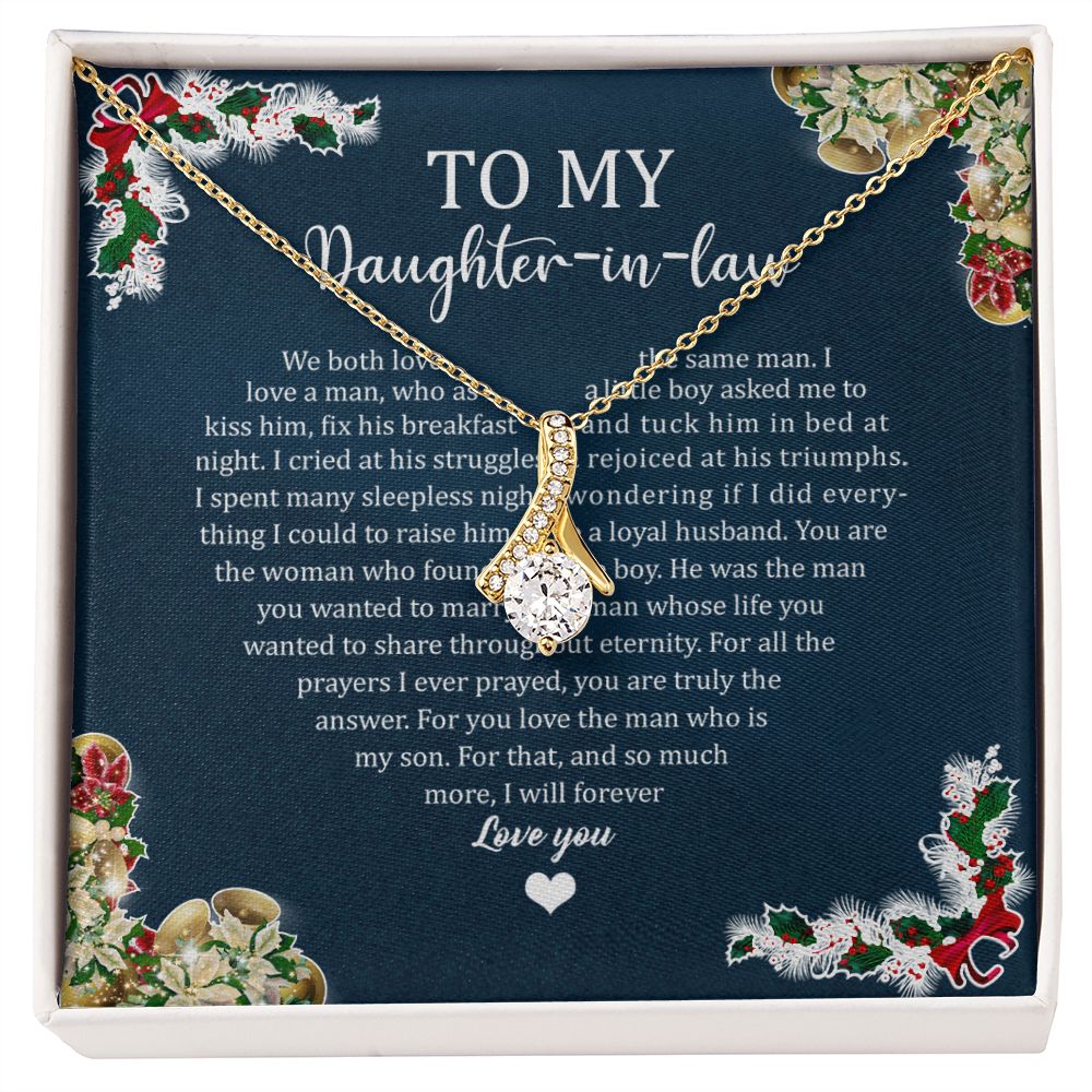 To My Daughter In Law Holiday (Blue) - Alluring Beauty Necklace