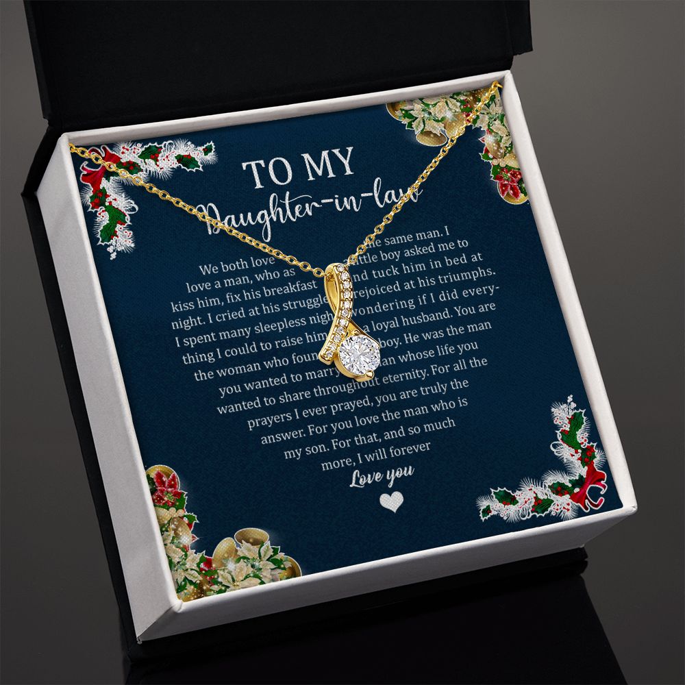 To My Daughter In Law Holiday (Blue) - Alluring Beauty Necklace