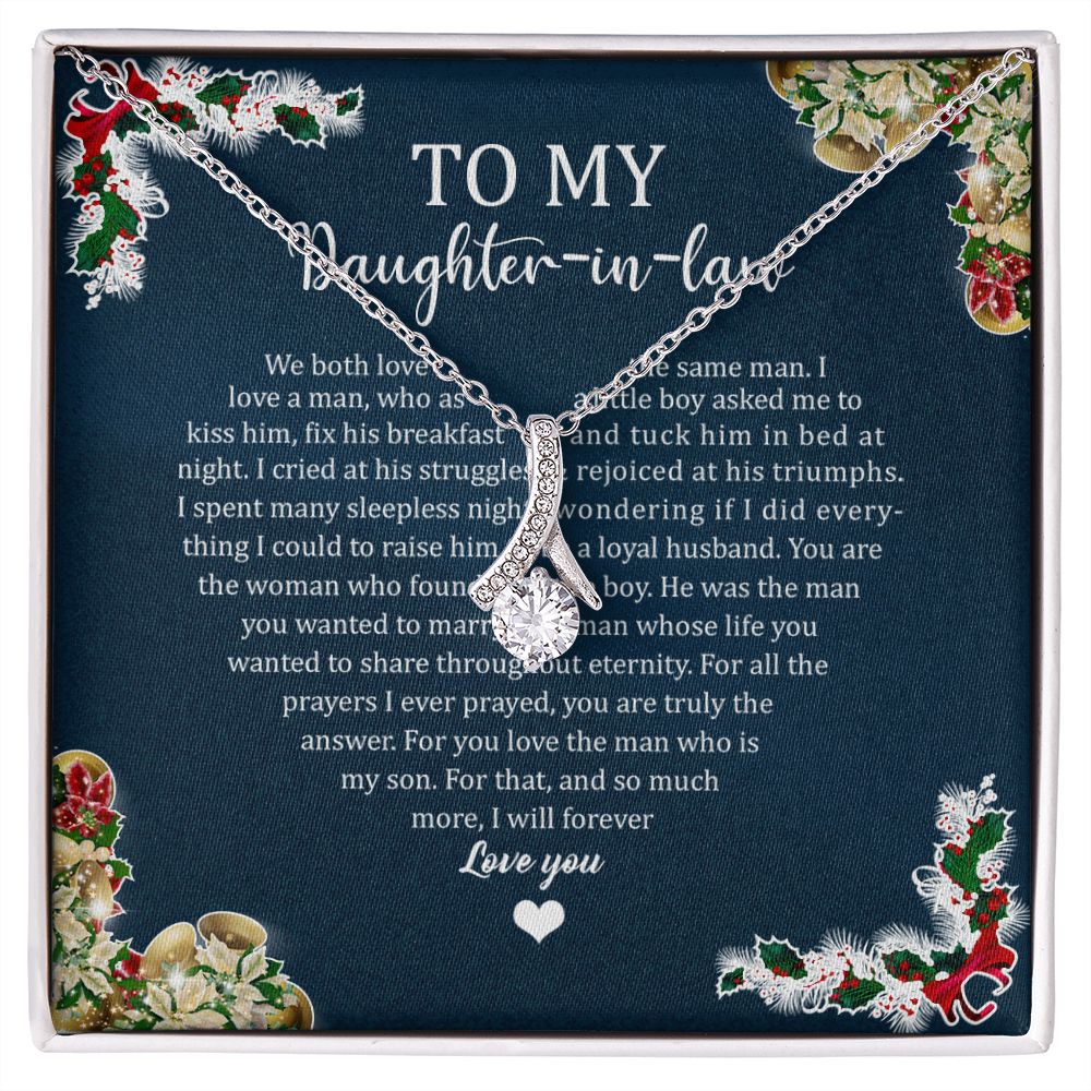 To My Daughter In Law Holiday (Blue) - Alluring Beauty Necklace