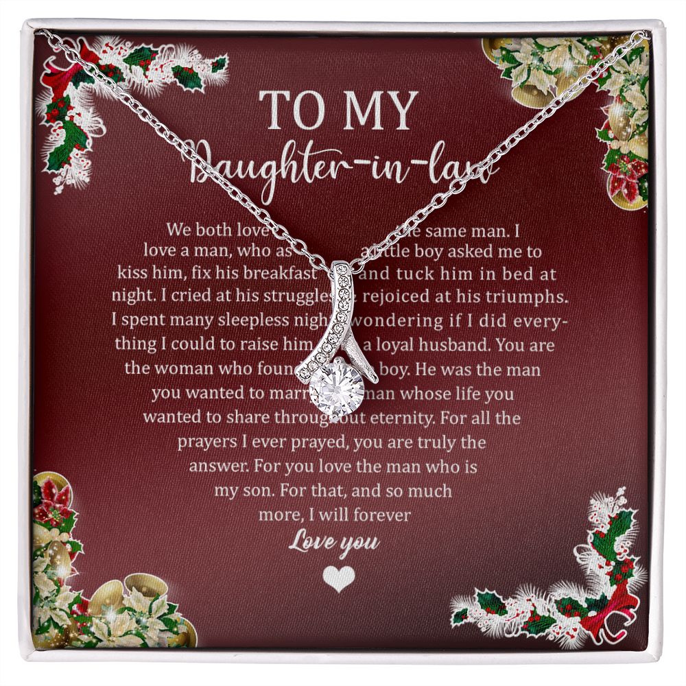To My Daughter In Law Holiday (Red) - Alluring Beauty Necklace