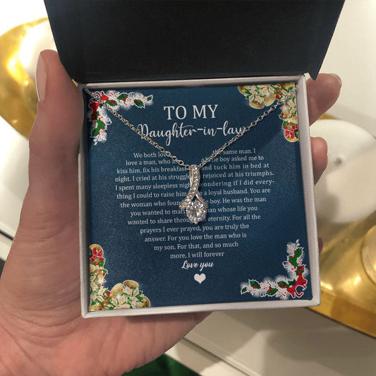 To My Daughter In Law Holiday (Blue) - Alluring Beauty Necklace
