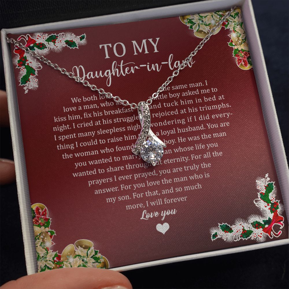 To My Daughter In Law Holiday (Red) - Alluring Beauty Necklace