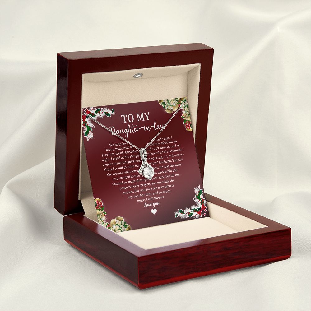 To My Daughter In Law Holiday (Red) - Alluring Beauty Necklace