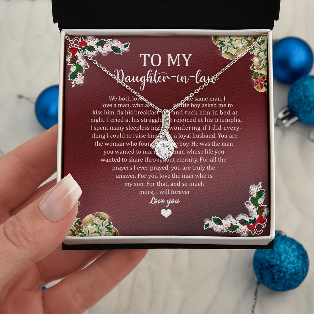 To My Daughter In Law Holiday (Red) - Alluring Beauty Necklace