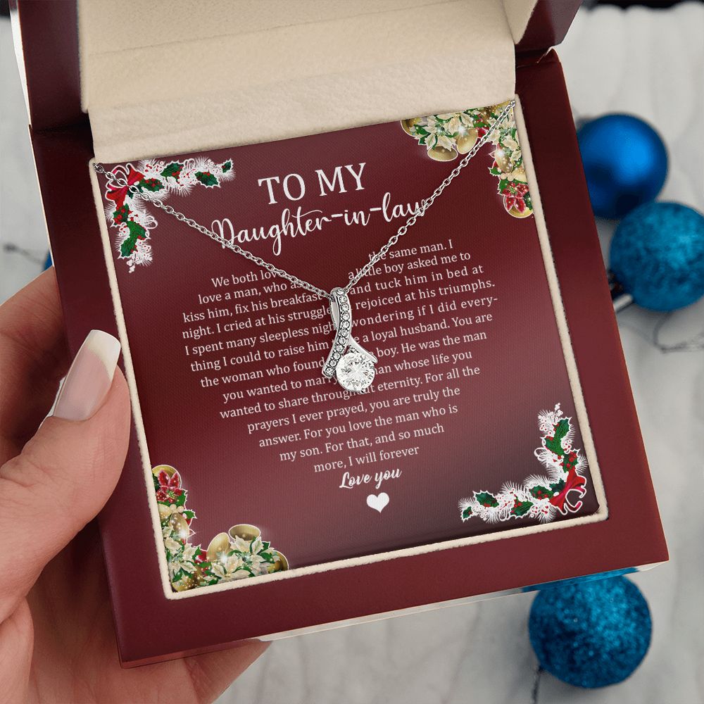 To My Daughter In Law Holiday (Red) - Alluring Beauty Necklace