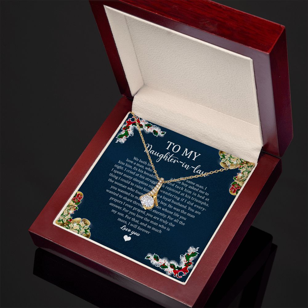 To My Daughter In Law Holiday (Blue) - Alluring Beauty Necklace