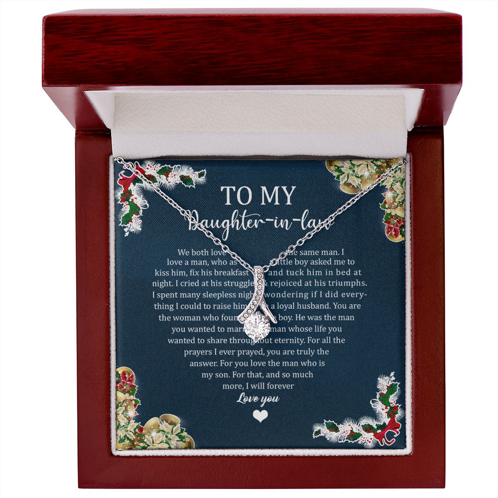 To My Daughter In Law Holiday (Blue) - Alluring Beauty Necklace