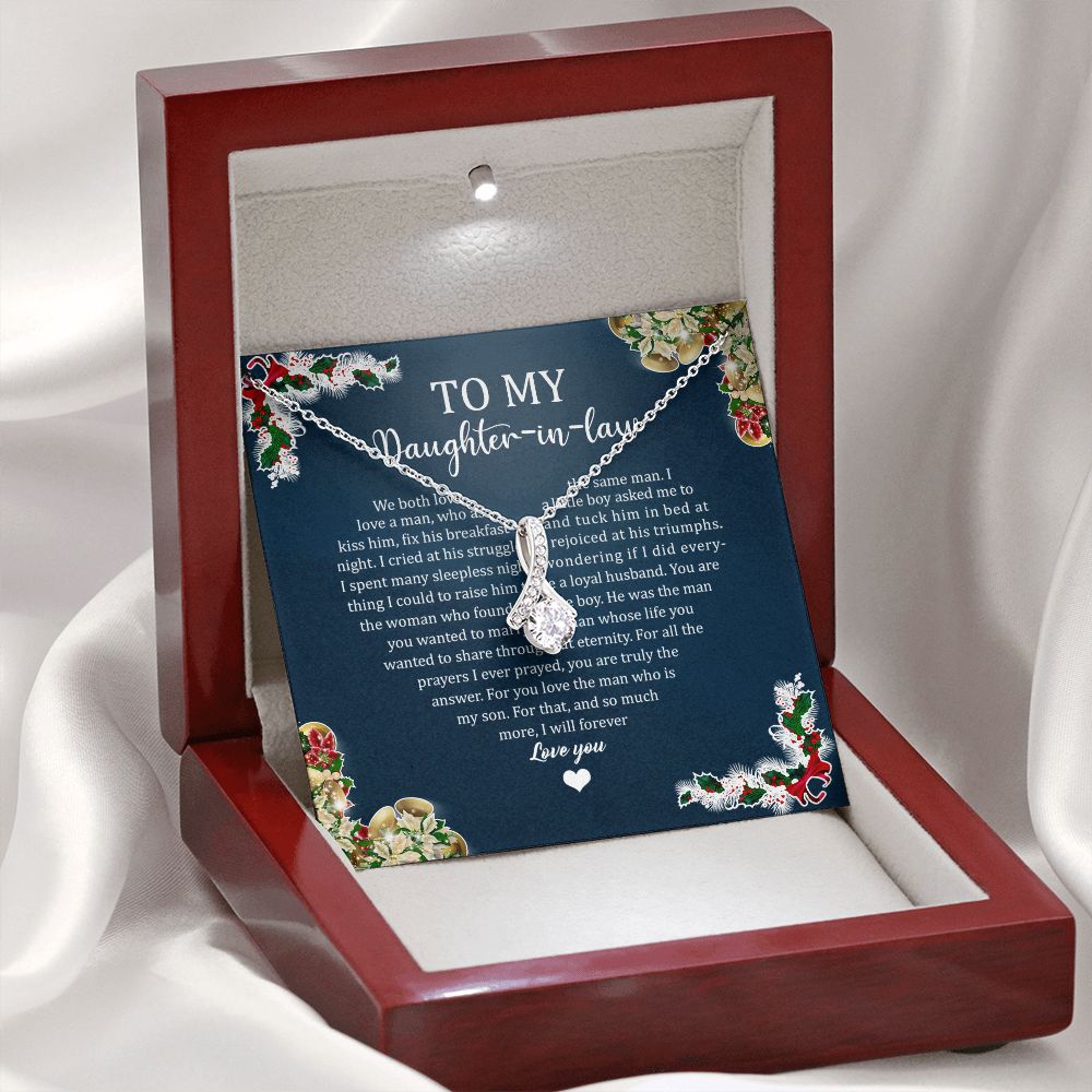 To My Daughter In Law Holiday (Blue) - Alluring Beauty Necklace
