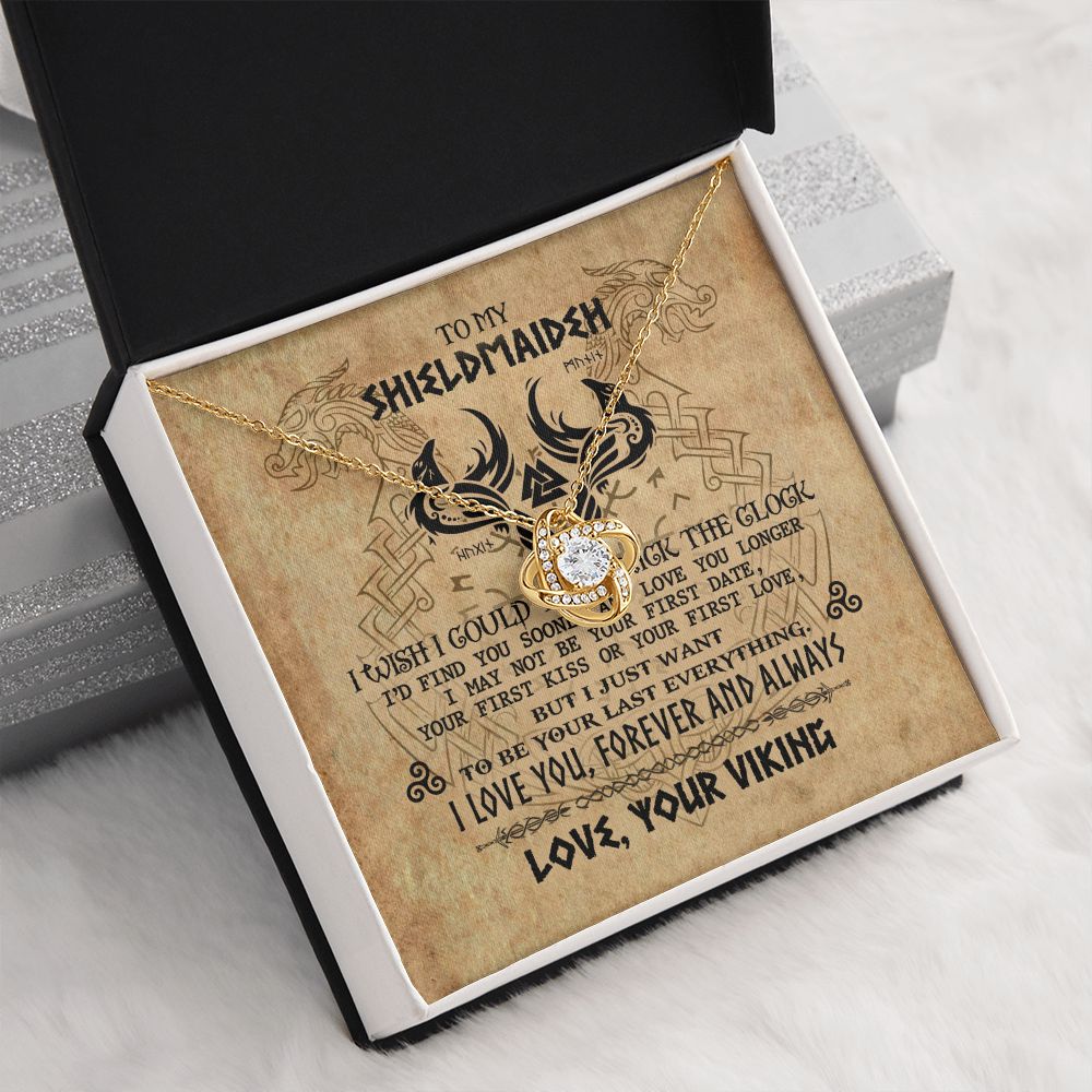 To My Shieldmaiden (Viking) - Love Knot Necklace